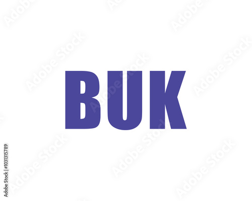 BUK Logo design vector template. BUK
