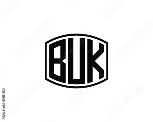 BUK Logo design vector template. BUK