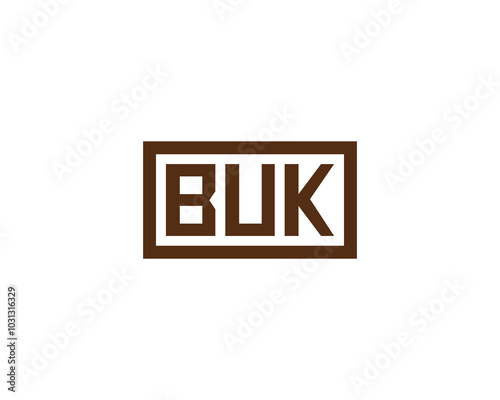 BUK Logo design vector template. BUK