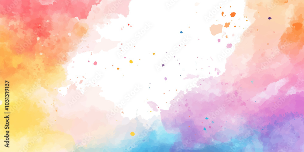 Watercolor colorful splash color background vector illustration on a white background