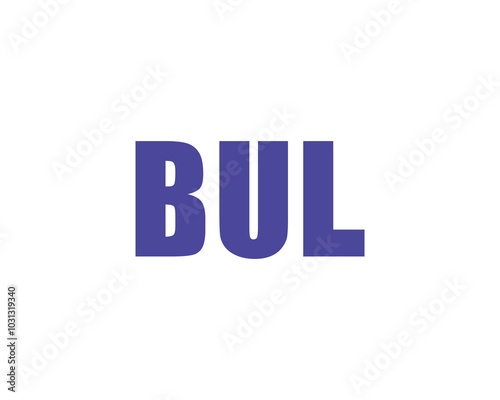 BUL logo design vector template. BUL