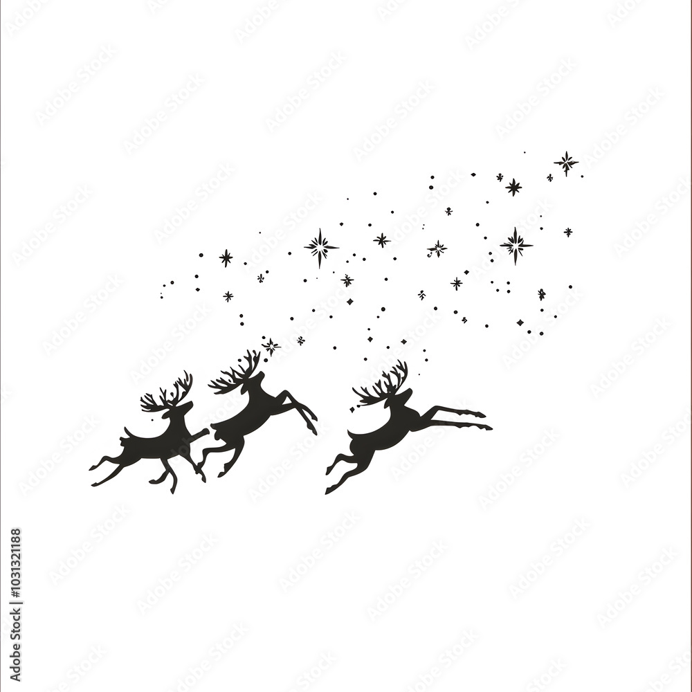 Doodle Christmas and New Year Cards - 2D Hand-drawn Illustrations on White Background Doodle Christmas and New Year Cards - 2D Hand-drawn Illustrations on White Background