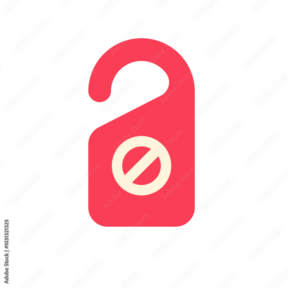 A red do not disturb sign with a white circle and a diagonal line through it on a white background. A red do not disturb sign with a white circle and a diagonal line through it on a white background.