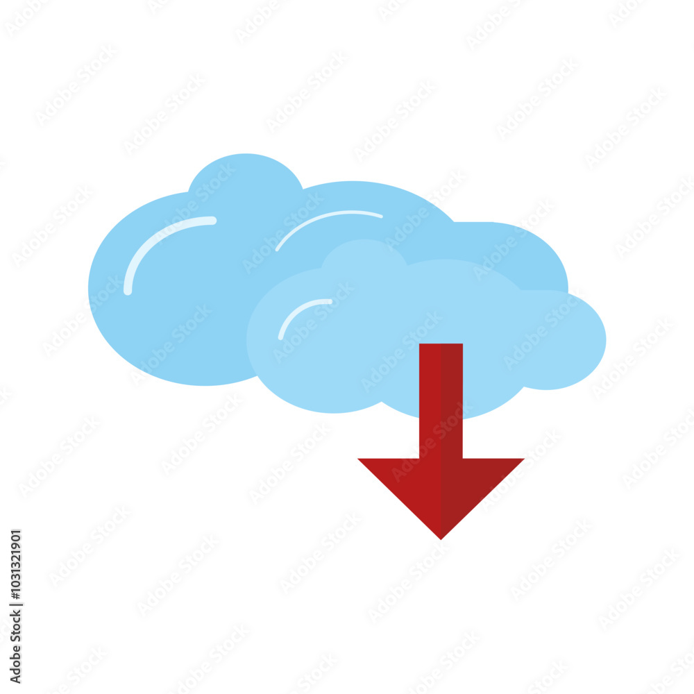 Blue clouds with a red column behind them. Blue clouds with a red column behind them.