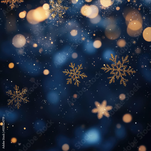 Abstract winter pattern with delicate snowflakes and soft colors