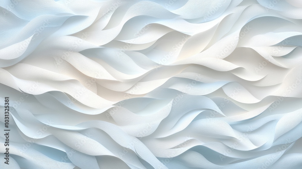Abstract waves in soft blue and white tones, ideal for background use. Abstract waves in soft blue and white tones, ideal for background use.