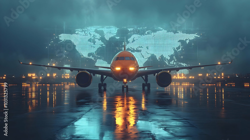 A plane on a reflective run...