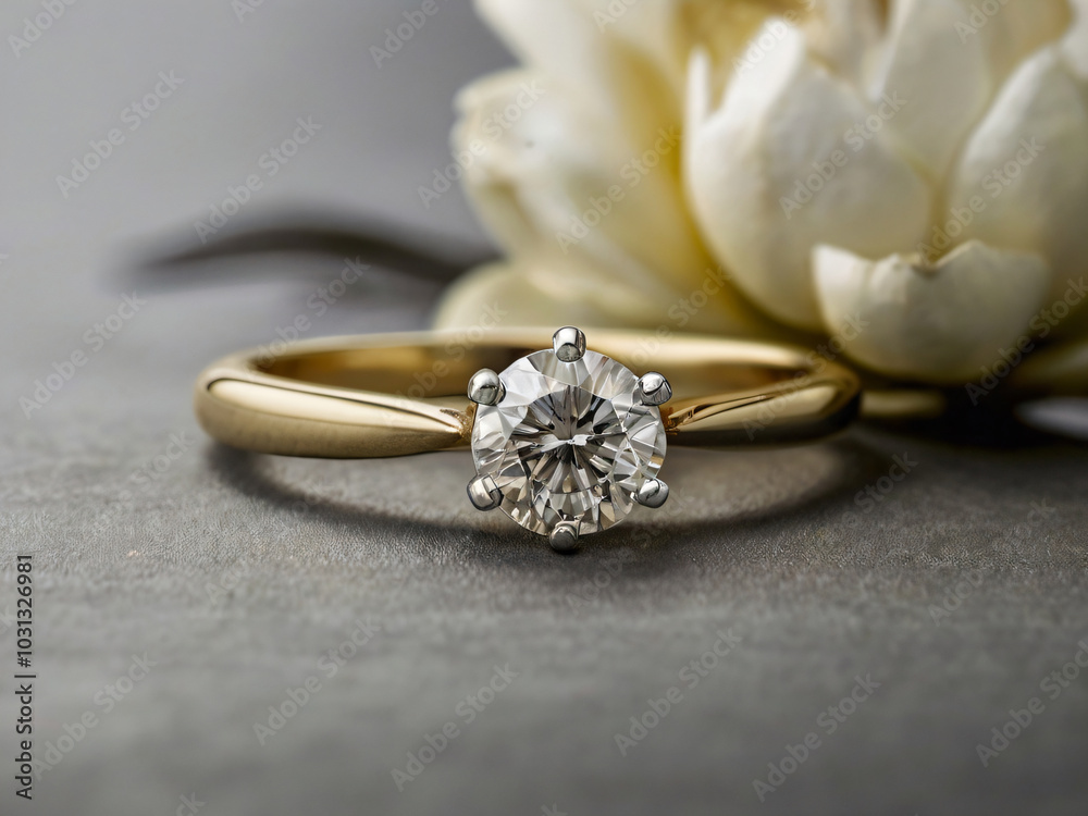 Wedding ring showcasing a stunning diamond. Wedding ring showcasing a stunning diamond.