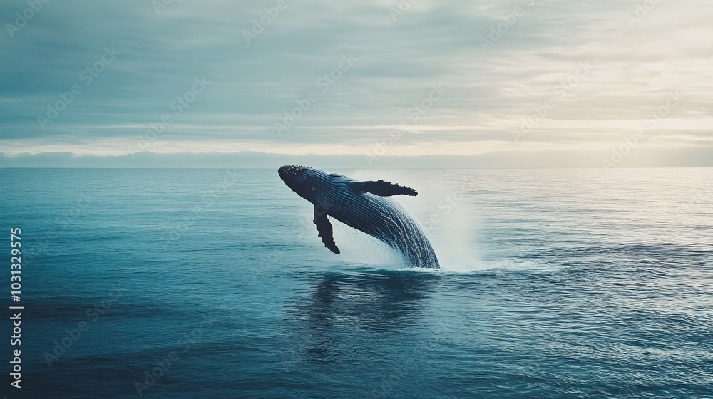 Fototapeta premium Whale breaching