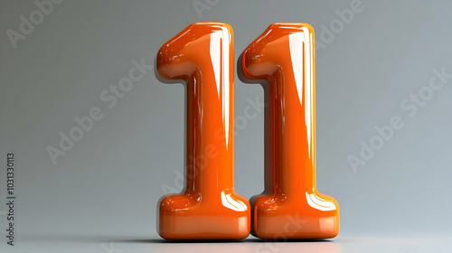 Shiny orange number 11 disp...