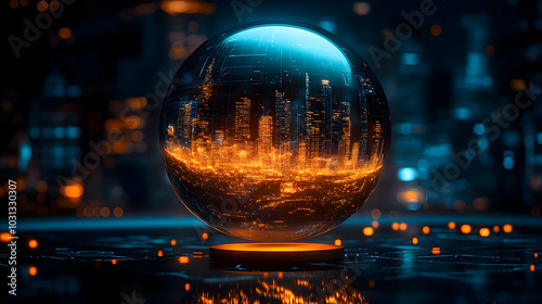 A futuristic orb showcasing...