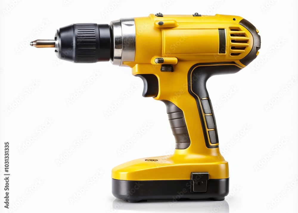 Cordless Yellow Electric Drill on Transparent Background for DIY Projects and Tool Enthusiasts Cordless Yellow Electric Drill on Transparent Background for DIY Projects and Tool Enthusiasts