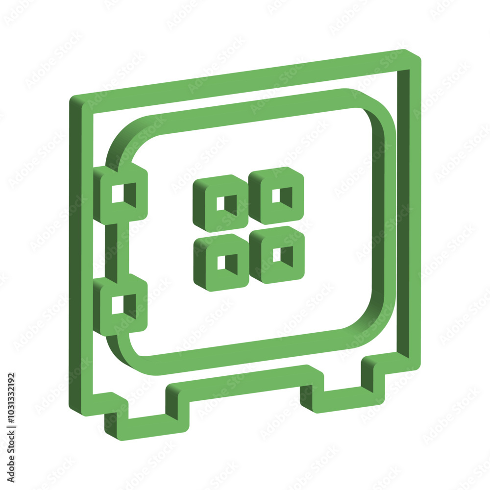 Illustration Vector graphic of safe box icon template