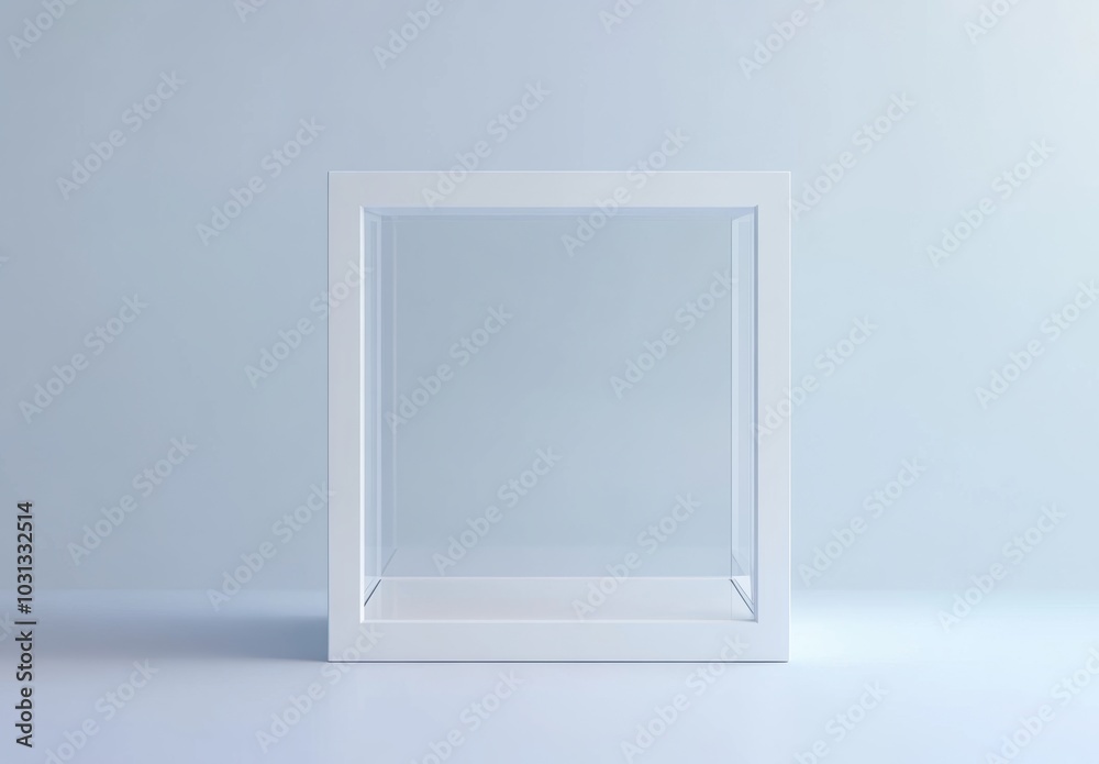 Empty Glass Cube. Empty Glass Cube.