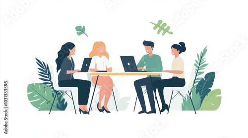 Team Meeting Illustration.