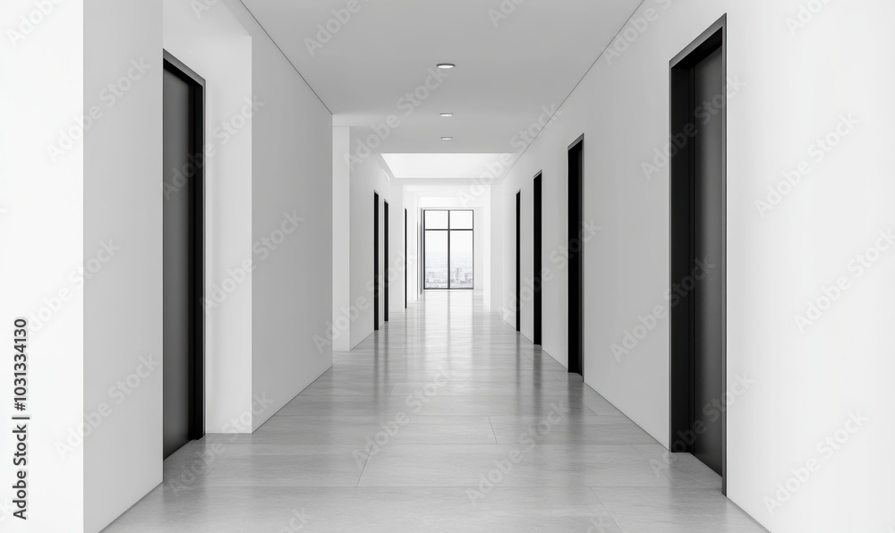 Fototapeta Modern Office Hallway.