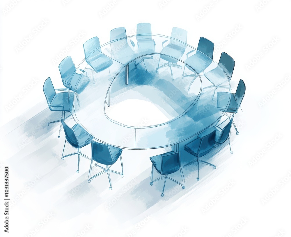 Fototapeta premium Round Table Meeting.