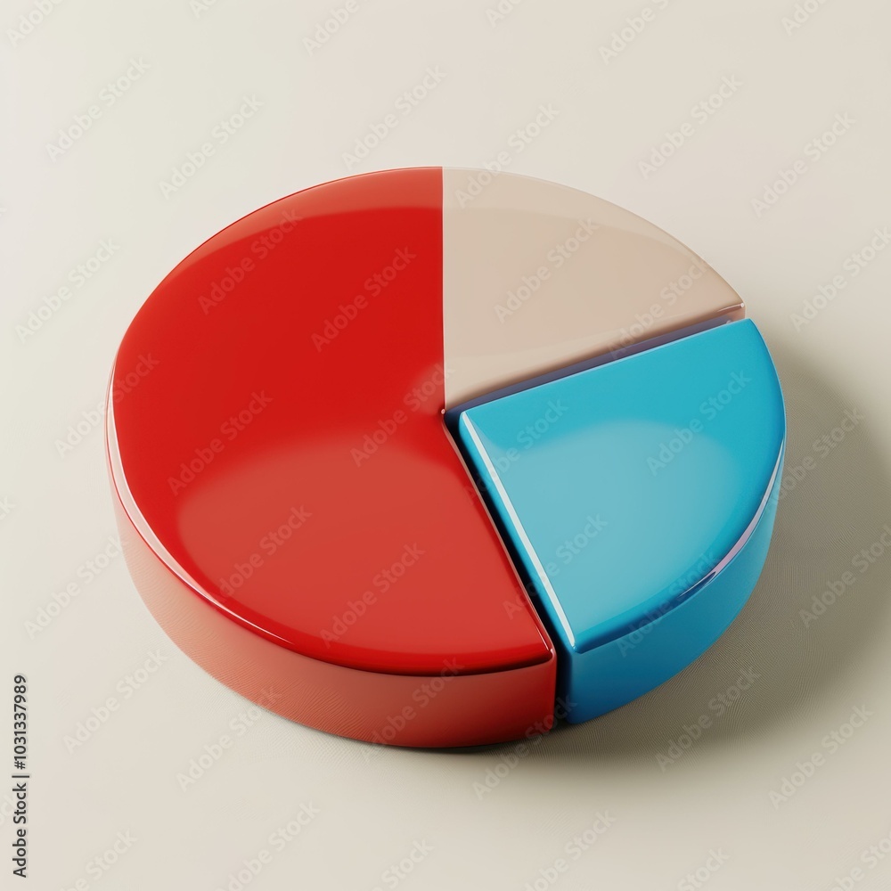 A pie chart divided into three sections. AI. A pie chart divided into three sections. AI.