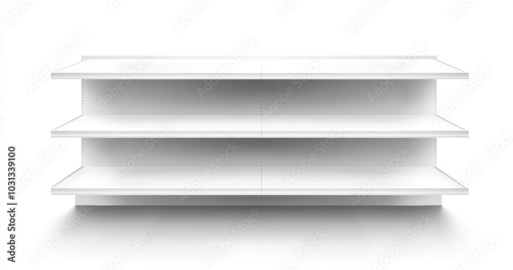 Empty Shelf Display. Empty Shelf Display.