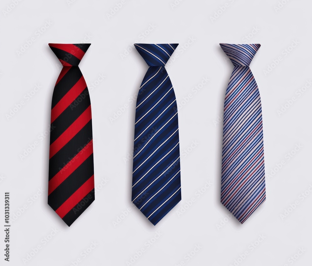 Striped Ties Set. Striped Ties Set.