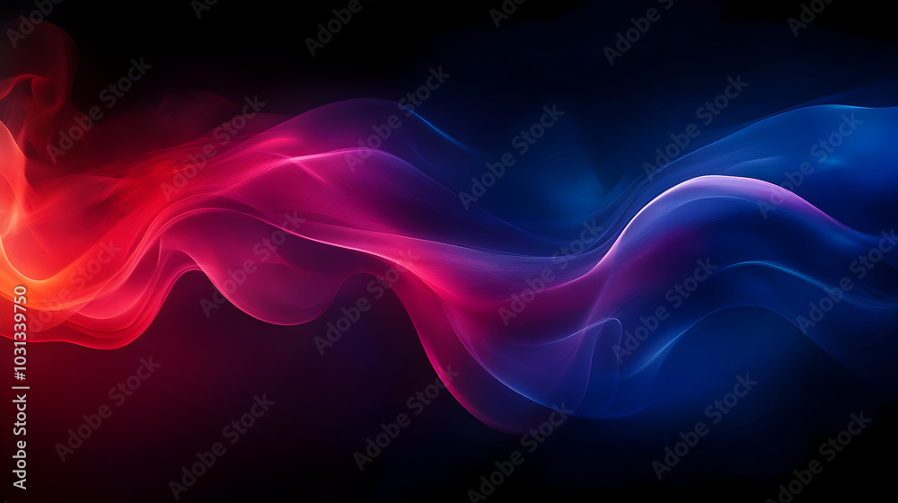 Abstract colorful waves of light in a dark background. Abstract colorful waves of light in a dark background.