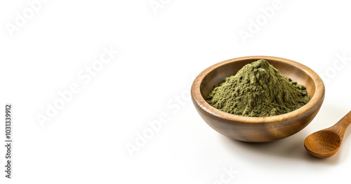 japan nori powder on white background