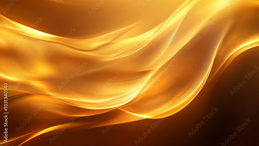 Elegant Golden Silk Waves Abstract Background Elegant Golden Silk Waves Abstract Background