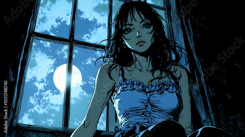 A contemplative young woman...