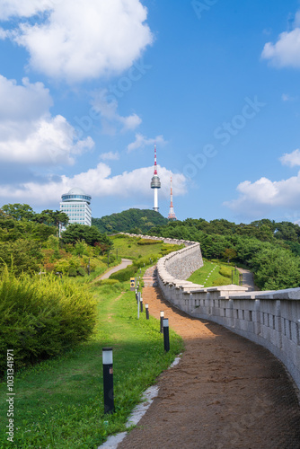 Photography Viewpoint Seoul Korea downtown best view landmark in Namsan park and beautiful c