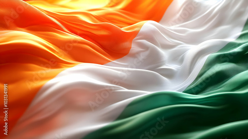 Waving flag of Ireland show...