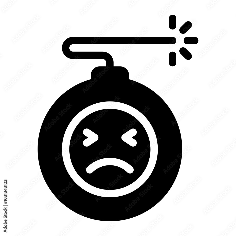 bomb glyph icon