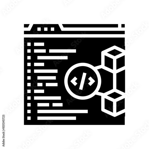 software cryptocurrency mining glyph icon vector. software cryptocurrency mining sign. isolated symbol illustration