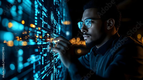 A focused individual intera...