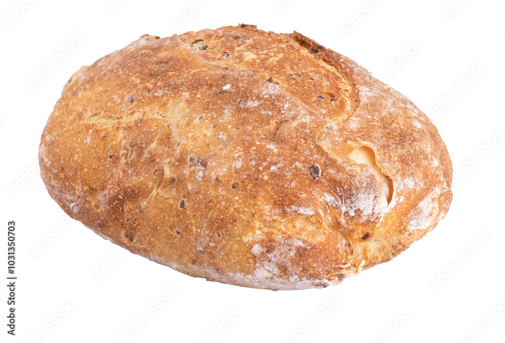 artisan bread made at home with whole natural fermentation with grains and seeds in close-up artisan bread made at home with whole natural fermentation with grains and seeds in close-up