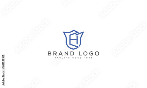 H logo design vector template design for brand.