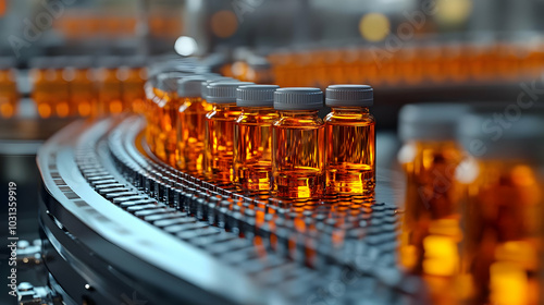 Bottles filled with liquid ...