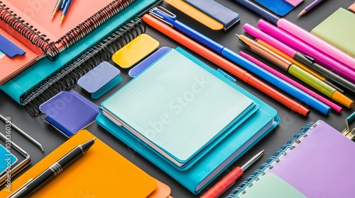 Colorful Collection of Fresh Stationery Supplies