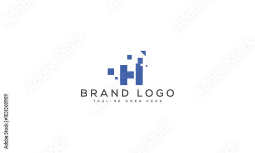 H logo design vector template design for brand.