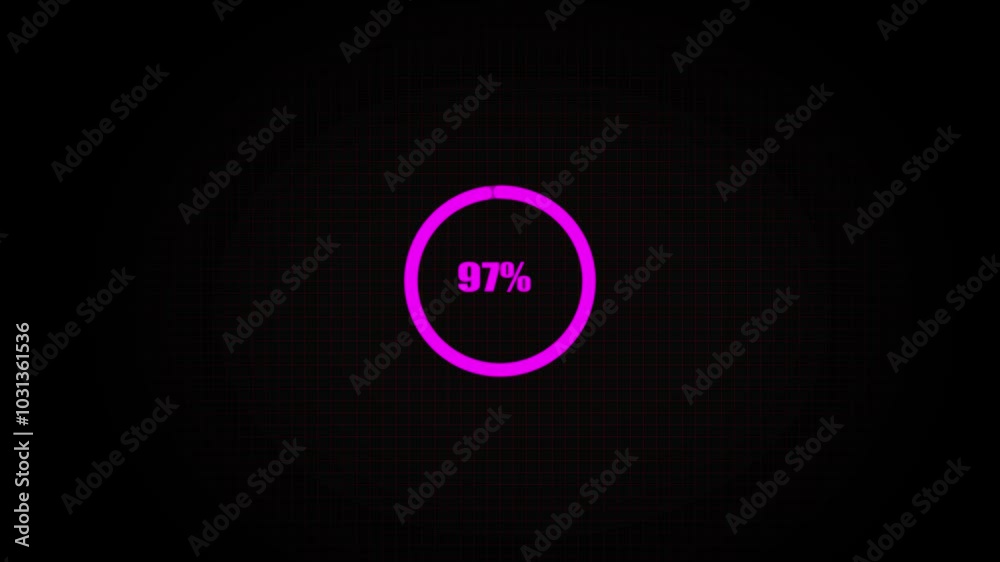 Loading purple bar circle animation, loading neon circle icon in background video, numeric count from 0 to 100%, black background buffering circle loading bar, 4k Loading purple bar circle animation, loading neon circle icon in background video, numeric count from 0 to 100%, black background buffering circle loading bar, 4k