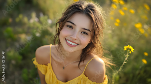 A smiling young woman in a ...