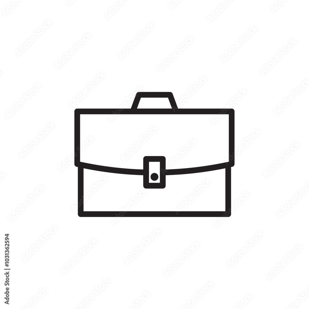 Briefcase icon Thin line flat illustration Briefcase icon Thin line flat illustration