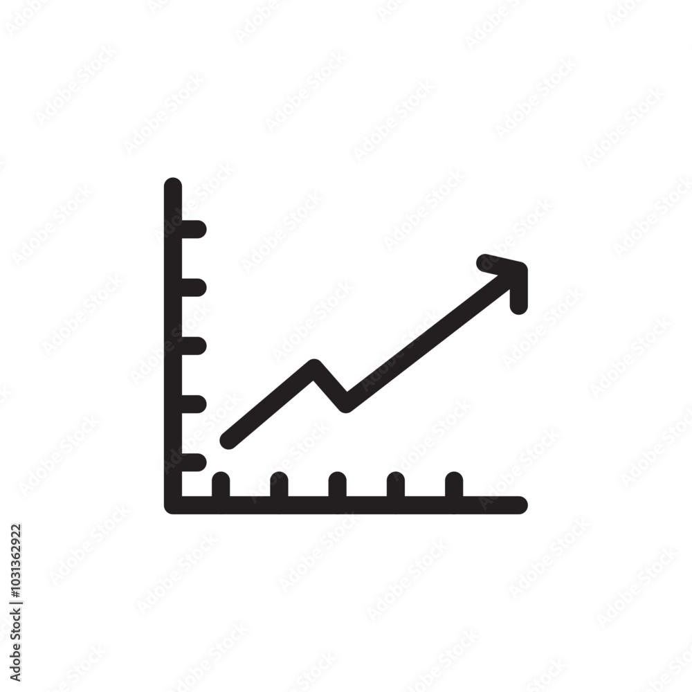 Chart icon Thin line flat illustration Chart icon Thin line flat illustration