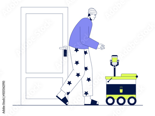 Delivery illustration. Flat vector illustration