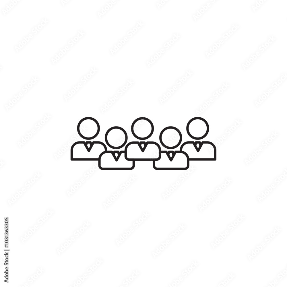 Community icon Thin line flat illustration Community icon Thin line flat illustration