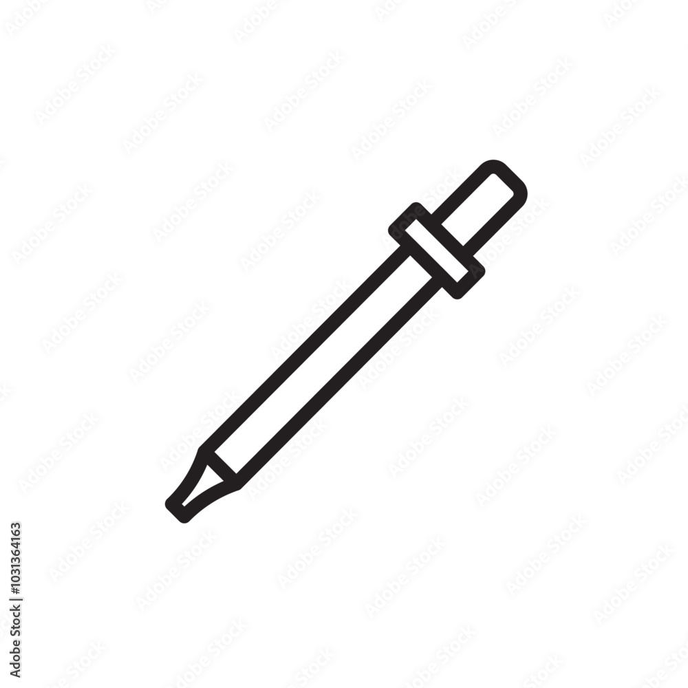 Eye dropper icon Thin line flat illustration Eye dropper icon Thin line flat illustration