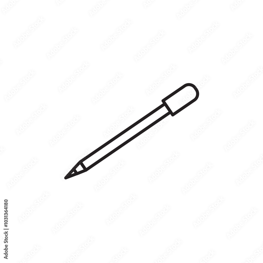 Eye Dropper Icon Thin line flat illustration