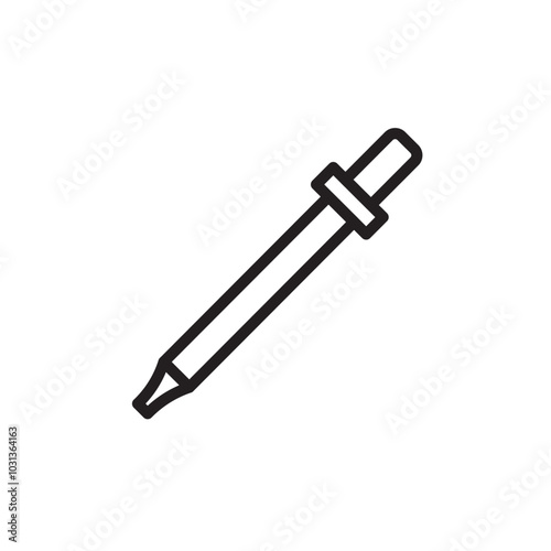 Eye dropper icon Thin line flat illustration