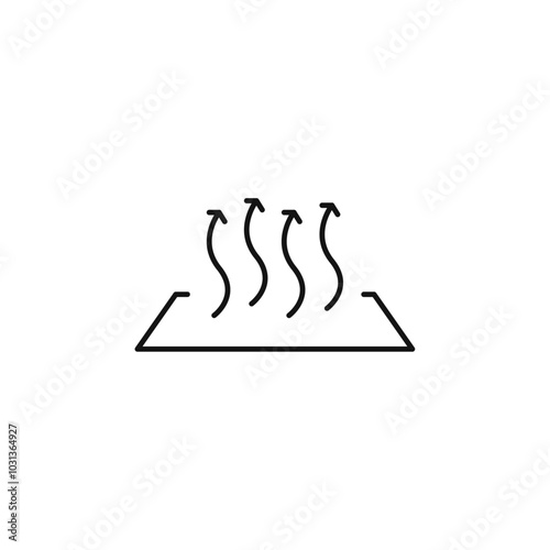 Heat icon Thin line flat illustration