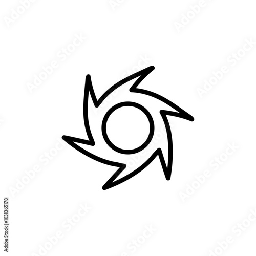 Hurricane icon Thin line flat illustration