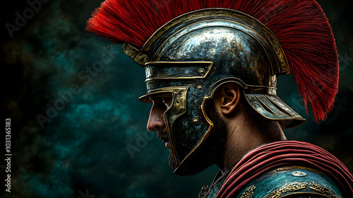 A Roman soldier in a detail...